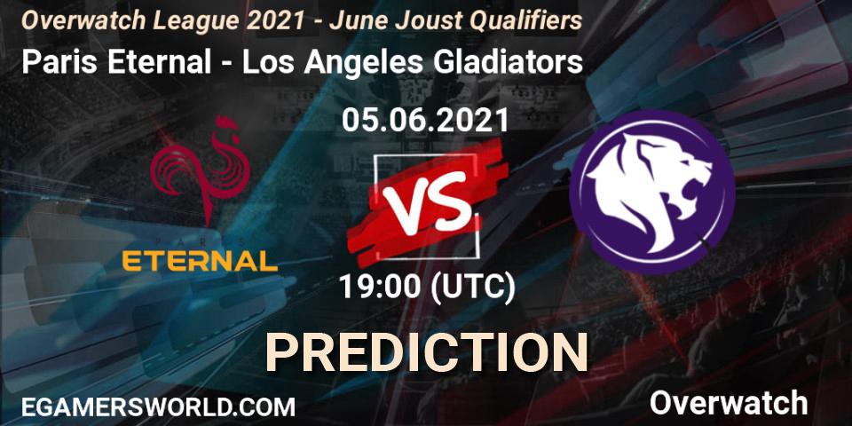 Pronósticos Paris Eternal - Los Angeles Gladiators. 05.06.21. Overwatch League 2021 - June Joust Qualifiers - Overwatch