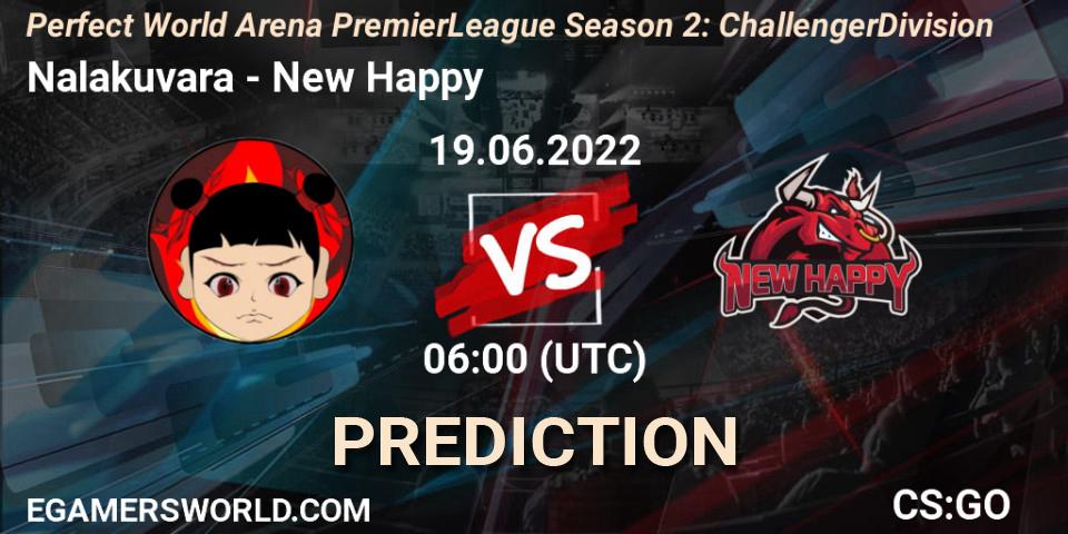 Pronósticos Nalakuvara - New Happy. 19.06.2022 at 06:00. Perfect World Arena Premier League Season 2: Challenger Division - Counter-Strike (CS2)