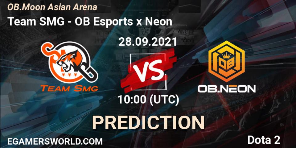 Pronósticos Team SMG - OB Esports x Neon. 28.09.2021 at 10:46. OB.Moon Asian Arena - Dota 2