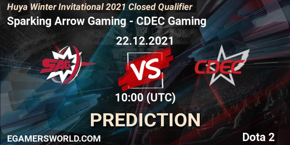 Pronósticos Sparking Arrow Gaming - CDEC Gaming. 22.12.21. Huya Winter Invitational 2021 Closed Qualifier - Dota 2
