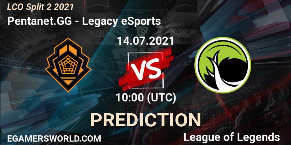 Pronósticos Pentanet.GG - Legacy eSports. 14.07.21. LCO Split 2 2021 - LoL