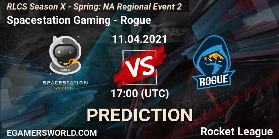 Pronósticos Spacestation Gaming - Rogue. 11.04.2021 at 17:00. RLCS Season X - Spring: NA Regional Event 2 - Rocket League