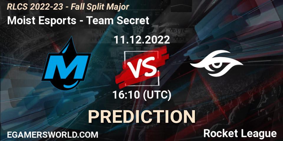 Pronósticos Moist Esports - Team Secret. 11.12.2022 at 16:20. RLCS 2022-23 - Fall Split Major - Rocket League
