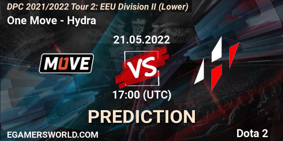 Pronósticos One Move - Hydra. 21.05.2022 at 17:00. DPC 2021/2022 Tour 2: EEU Division II (Lower) - Dota 2