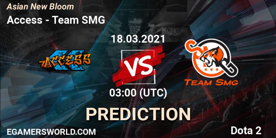 Pronósticos Access - Team SMG. 18.03.21. Asian New Bloom - Dota 2