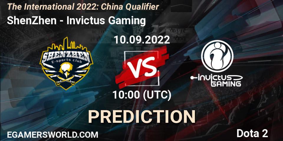 Pronósticos ShenZhen - Invictus Gaming. 10.09.22. The International 2022: China Qualifier - Dota 2