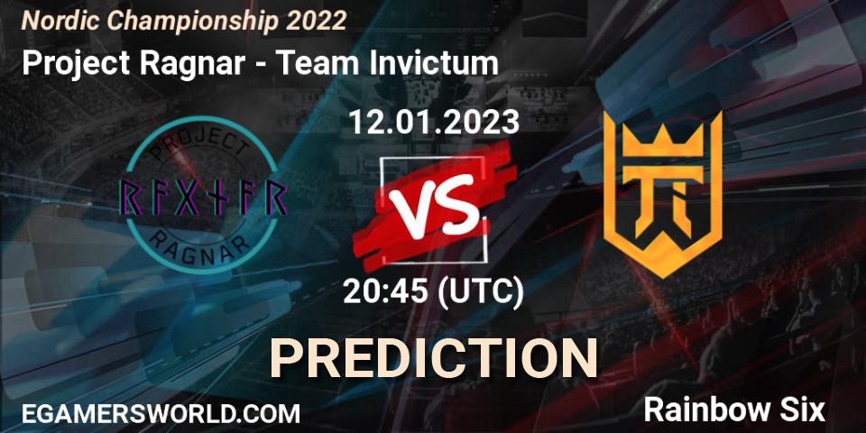 Pronósticos Project Ragnar - Team Invictum. 12.01.2023 at 20:45. Nordic Championship 2022 - Rainbow Six
