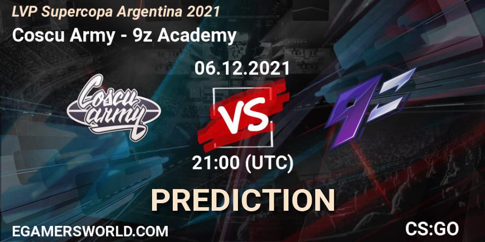 Pronósticos Coscu Army - 9z Academy. 06.12.2021 at 21:00. LVP Supercopa Argentina 2021 - Counter-Strike (CS2)