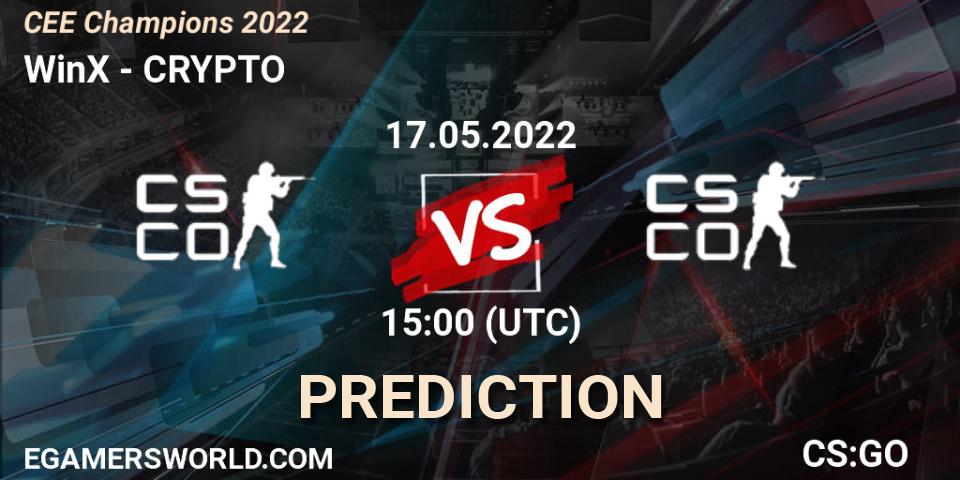 Pronósticos WinX - CRYPTO. 17.05.2022 at 15:00. CEE Champions 2022 - Counter-Strike (CS2)