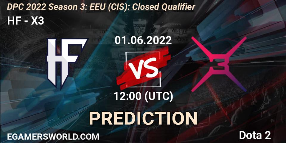Pronósticos HF - X3. 01.06.2022 at 12:00. DPC 2022 Season 3: EEU (CIS): Closed Qualifier - Dota 2