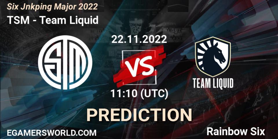 Pronósticos TSM - Team Liquid. 23.11.22. Six Jönköping Major 2022 - Rainbow Six