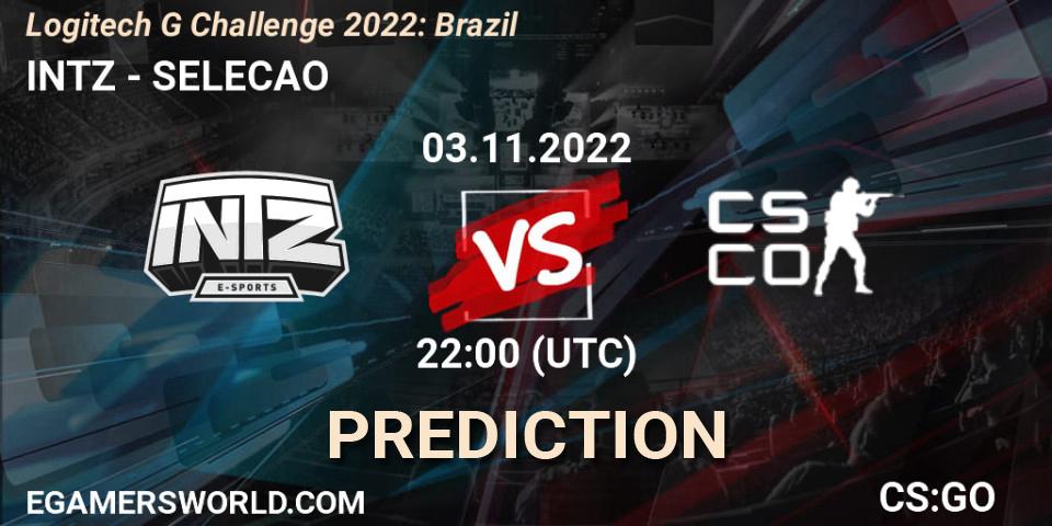 Pronósticos INTZ - SELECAO. 03.11.2022 at 22:00. Logitech G Challenge 2022: Brazil - Counter-Strike (CS2)
