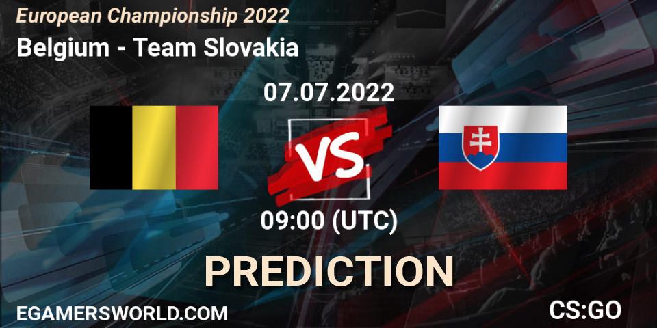 Pronósticos Belgium - Team Slovakia. 07.07.22. European Championship 2022 - CS2 (CS:GO)