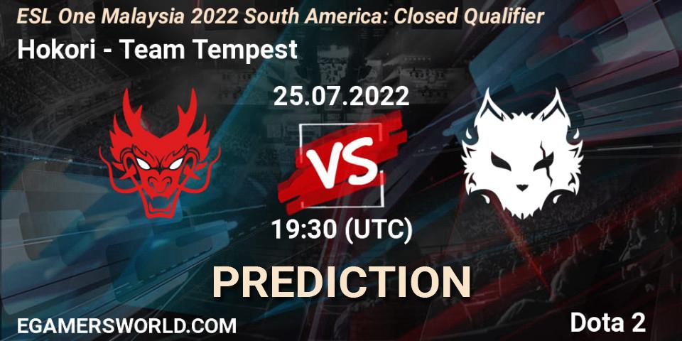 Pronósticos Hokori - Team Tempest. 25.07.2022 at 19:36. ESL One Malaysia 2022 South America: Closed Qualifier - Dota 2