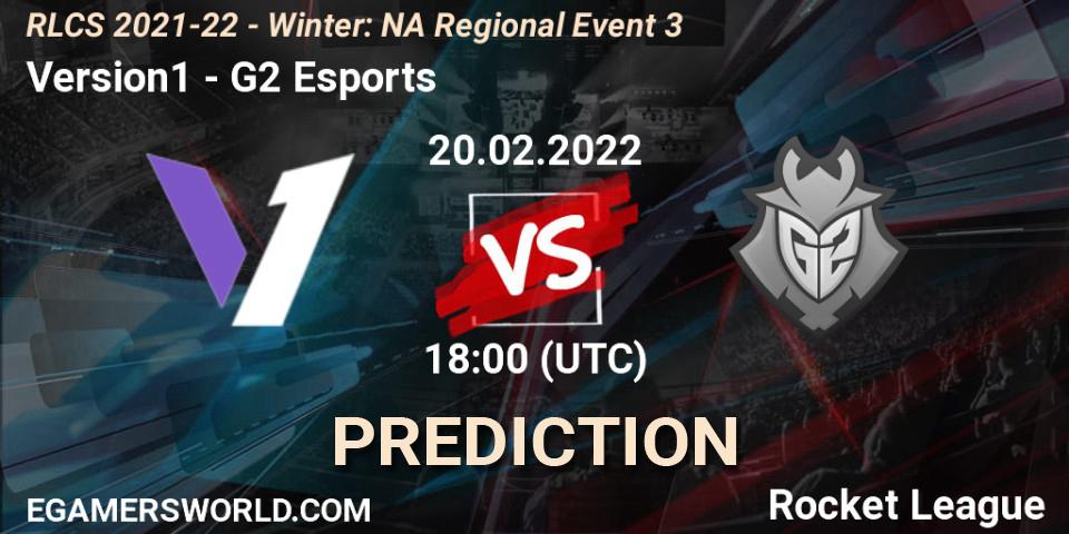 Pronósticos Version1 - G2 Esports. 20.02.2022 at 18:00. RLCS 2021-22 - Winter: NA Regional Event 3 - Rocket League