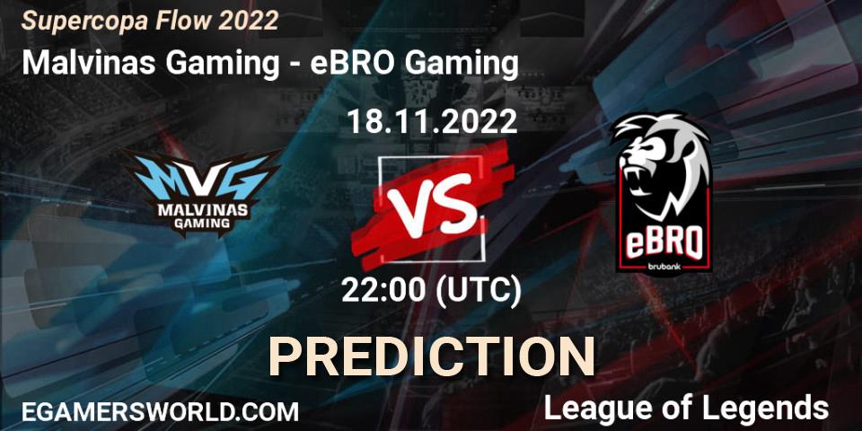 Pronósticos Malvinas Gaming - eBRO Gaming. 18.11.22. Supercopa Flow 2022 - LoL
