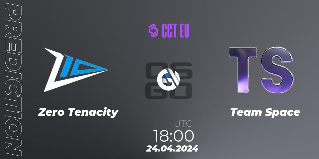 Pronósticos Zero Tenacity - Team Space. 24.04.24. CCT Season 2 Europe Series 2 Closed Qualifier - CS2 (CS:GO)