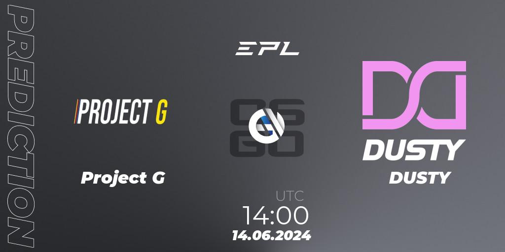 Pronósticos Project G - DUSTY. 14.06.2024 at 14:00. European Pro League Season 18: Division 2 - Counter-Strike (CS2)