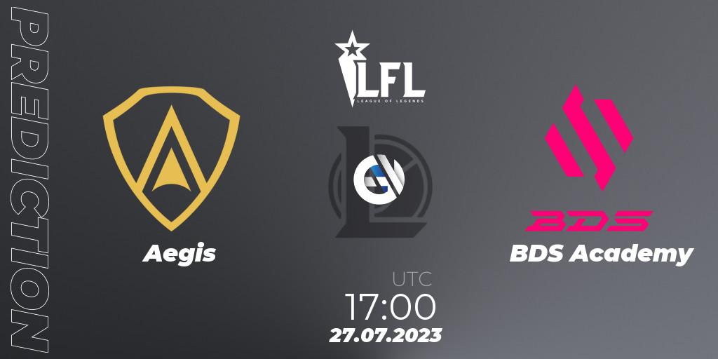 Pronósticos Aegis - BDS Academy. 27.07.2023 at 17:00. LFL Summer 2023 - Group Stage - LoL