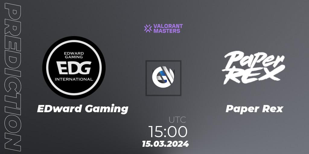 Pronósticos EDward Gaming - Paper Rex. 15.03.24. VCT 2024: Masters Madrid - VALORANT