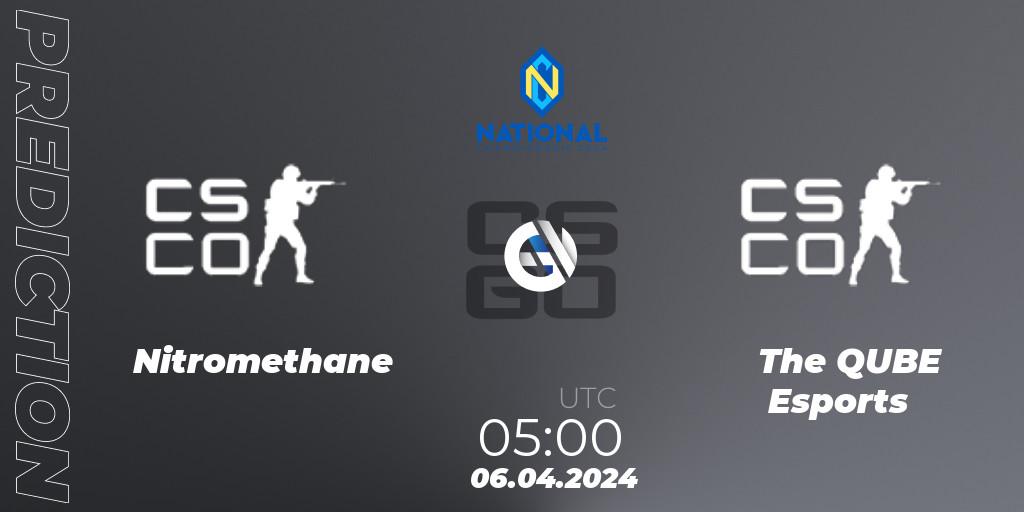 Pronósticos Nitromethane - The QUBE Esports. 06.04.2024 at 11:00. ESN National Championship 2024 - Counter-Strike (CS2)