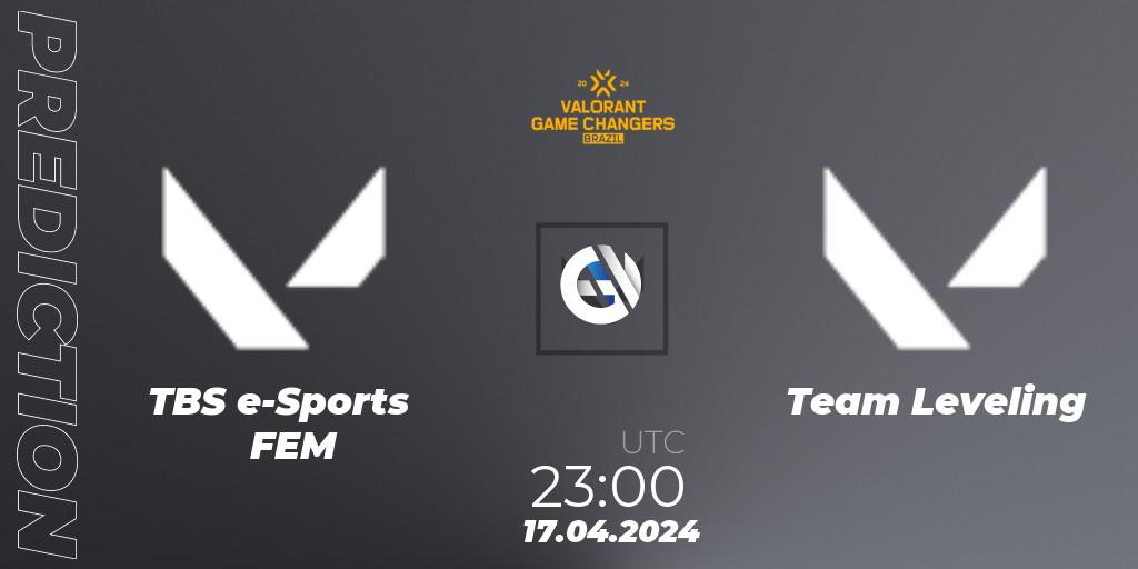 Pronósticos TBS e-Sports FEM - Team Leveling. 17.04.2024 at 22:10. VCT 2024: Game Changers Brazil Series 1 - VALORANT