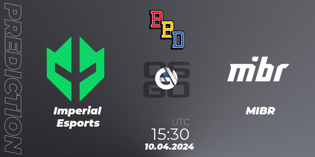 Pronósticos Imperial Esports - MIBR. 10.04.2024 at 15:30. BetBoom Dacha Belgrade 2024: South American Qualifier - Counter-Strike (CS2)