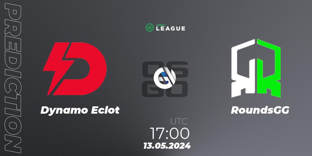 Pronósticos Dynamo Eclot - RoundsGG. 13.05.2024 at 17:00. ESEA Season 49: Advanced Division - Europe - Counter-Strike (CS2)