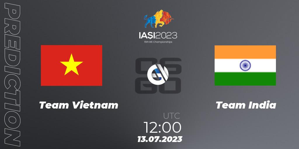 Pronósticos Team Vietnam - Team India. 13.07.2023 at 12:00. IESF Asian Championship 2023 - Counter-Strike (CS2)