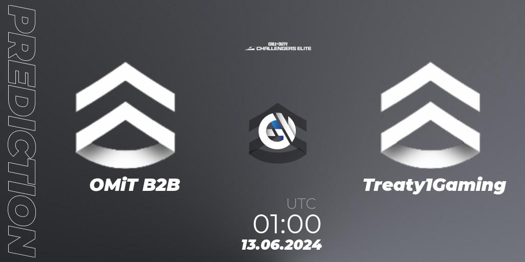 Pronósticos OMiT B2B - Treaty1Gaming. 13.06.2024 at 00:00. Call of Duty Challengers 2024 - Elite 3: NA - Call of Duty