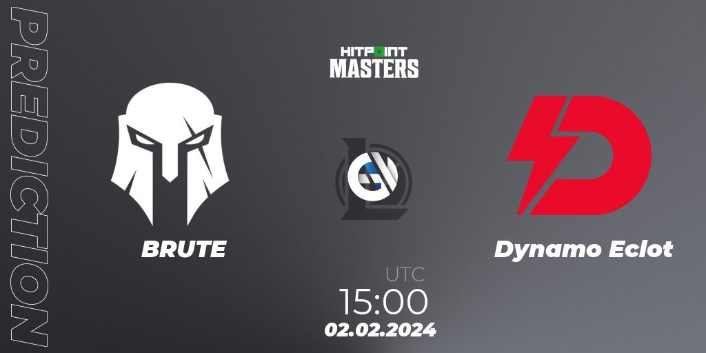 Pronósticos BRUTE - Dynamo Eclot. 02.02.2024 at 15:00. Hitpoint Masters Spring 2024 - LoL