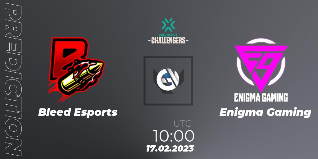 Pronósticos Bleed Esports - Enigma Gaming. 17.02.2023 at 10:00. VALORANT Challengers 2023: Malaysia & Singapore Split 1 - VALORANT
