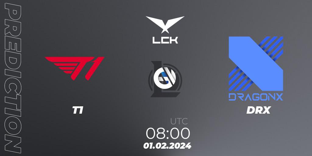 Pronósticos T1 - DRX. 01.02.24. LCK Spring 2024 - Group Stage - LoL