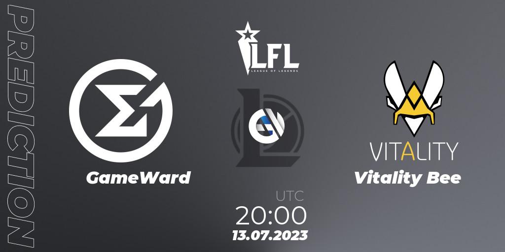 Pronósticos GameWard - Vitality Bee. 13.07.2023 at 20:00. LFL Summer 2023 - Group Stage - LoL