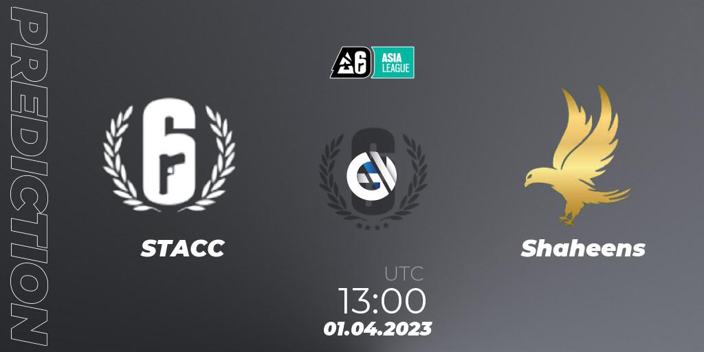 Pronósticos STACC - Shaheens. 01.04.23. South Asia League 2023 - Stage 1 - Rainbow Six