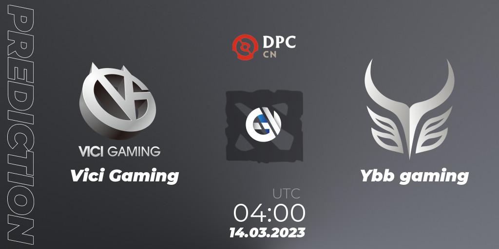 Pronósticos Vici Gaming - Ybb gaming. 14.03.23. DPC 2023 Tour 2: China Division I (Upper) - Dota 2