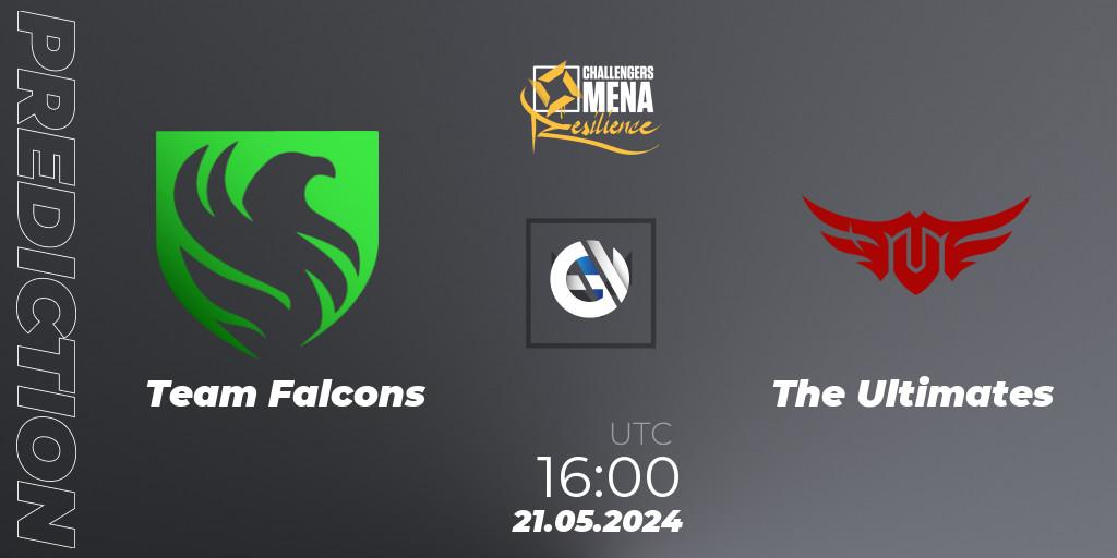 Pronósticos Team Falcons - The Ultimates. 21.05.2024 at 16:00. VALORANT Challengers 2024 MENA: Resilience Split 2 - GCC and Iraq - VALORANT