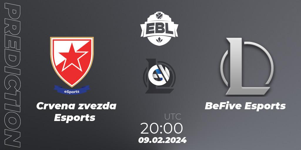 Pronósticos Crvena zvezda Esports - BeFive Esports. 09.02.2024 at 20:00. Esports Balkan League Season 14 - LoL