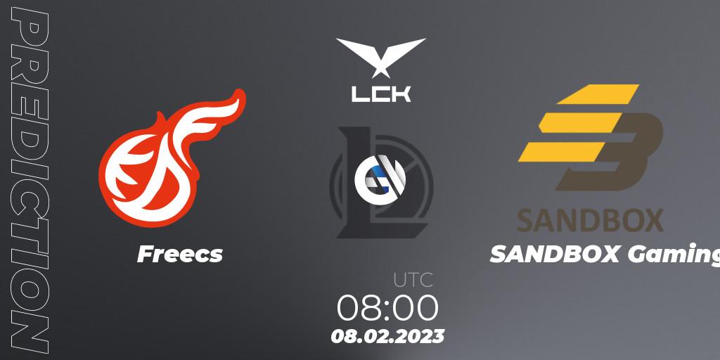 Pronósticos Freecs - SANDBOX Gaming. 08.02.23. LCK Spring 2023 - Group Stage - LoL