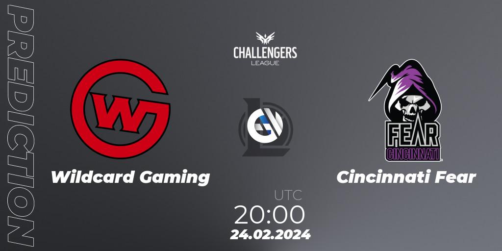 Pronósticos Wildcard Gaming - Cincinnati Fear. 24.02.24. NACL 2024 Spring - Group Stage - LoL