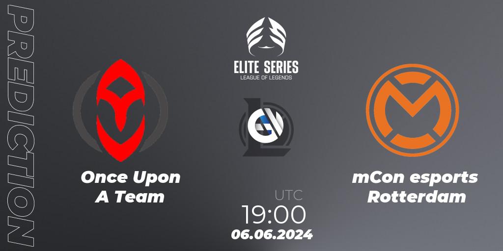 Pronósticos Once Upon A Team - mCon esports Rotterdam. 06.06.2024 at 19:00. Elite Series Summer 2024 - LoL