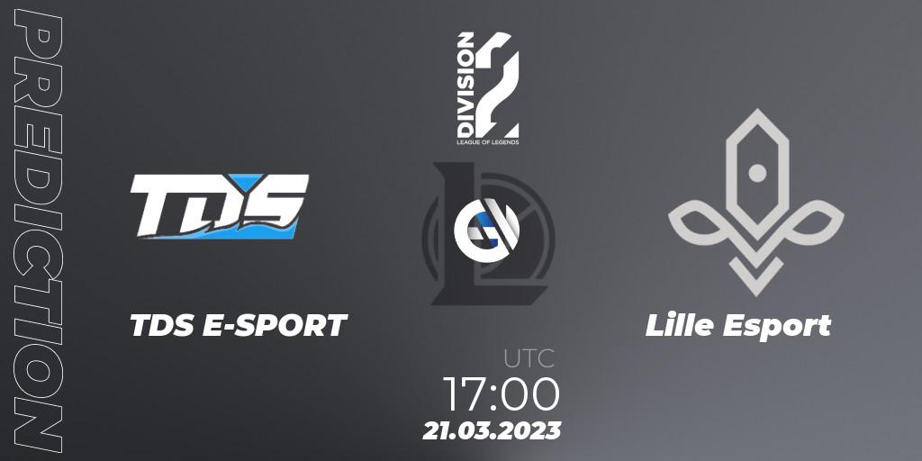 Pronósticos TDS E-SPORT - Lille Esport. 21.03.2023 at 17:00. LFL Division 2 Spring 2023 - Playoffs - LoL