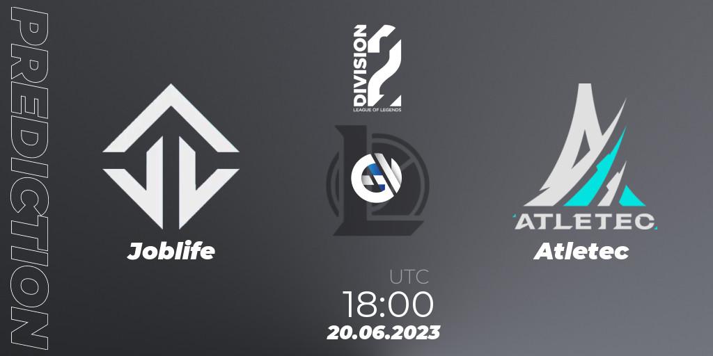 Pronósticos Joblife - Atletec. 20.06.2023 at 18:00. LFL Division 2 Summer 2023 - Group Stage - LoL