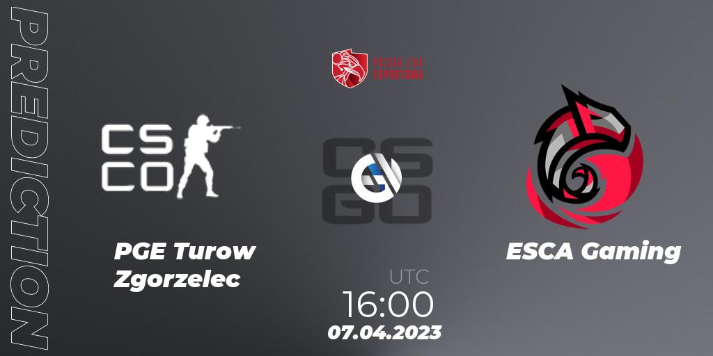 Pronósticos PGE Turow Zgorzelec - ESCA Gaming. 07.04.2023 at 16:00. Polska Liga Esportowa 2023: Split #1 - Counter-Strike (CS2)