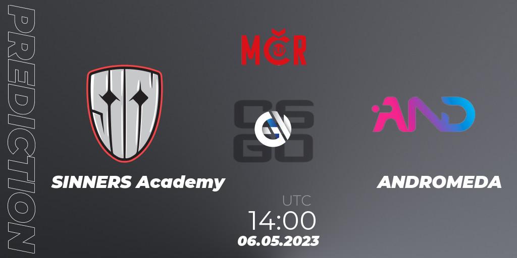 Pronósticos SINNERS Academy - ANDROMEDA. 06.05.2023 at 13:30. Tipsport Cup Bratislava 2023: Closed Qualifier - Counter-Strike (CS2)