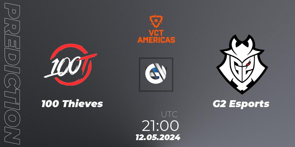 Pronósticos 100 Thieves - G2 Esports. 12.05.2024 at 21:00. VCT 2024: Americas League - Stage 1 - VALORANT