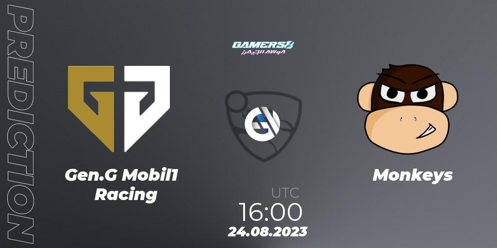 Pronósticos Gen.G Mobil1 Racing - Monkeys. 24.08.2023 at 15:30. Gamers8 2023 - Rocket League