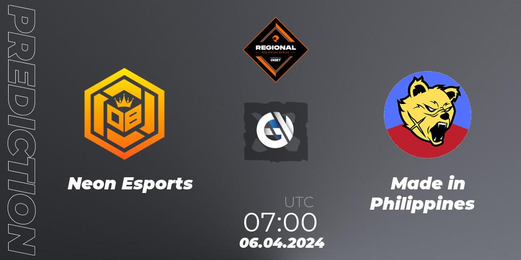 Pronósticos Neon Esports - Made in Philippines. 06.04.24. RES Regional Series: SEA #2 - Dota 2