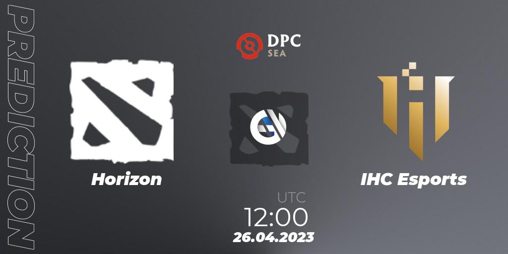 Pronósticos Horizon - IHC Esports. 26.04.2023 at 12:00. DPC 2023 Tour 2: SEA Division II (Lower) - Dota 2