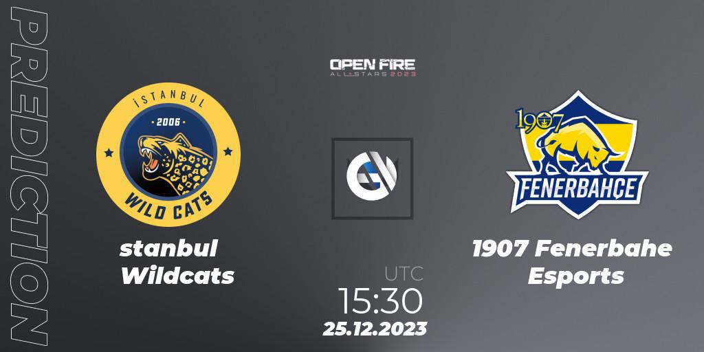Pronósticos İstanbul Wildcats - 1907 Fenerbahçe Esports. 25.12.23. Open Fire All Stars 2023 - VALORANT